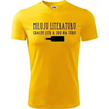 Chlapecké tričko Miluju literaturu - Dětské triko sportovní (dresovina) - 158 cm/12 let ( Žlutá )