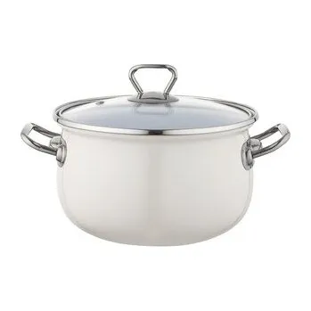 SMALTOVANÝ HRNEC BLISS 22CM 4,8L KRÉMOVÝ