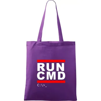 Nákupní taška Run CMD - Taška bavlněná - 42 x 38 cm ( Fialová )