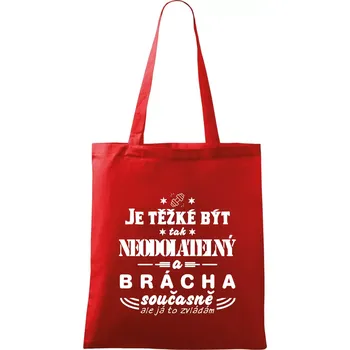 Je těžké být neodolatelný traktorista - Taška bavlněná - 42 x 38 cm ( Červená )