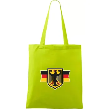 Německá orlice a vlajka - Taška bavlněná - 42 x 38 cm ( Limetková )