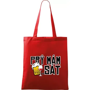 Nákupní taška Prý mám 60 SÁT - Taška bavlněná - 42 x 38 cm ( Červená )