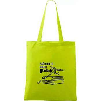 Kašlu na to, jdu do Bradavic - Taška bavlněná - 42 x 38 cm ( Limetková )