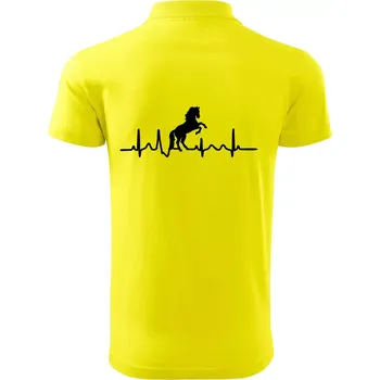 Pánská košile Ekg kůň ikona - Polokošile pánská Pique Polo 203 - XL ( Citrónová )