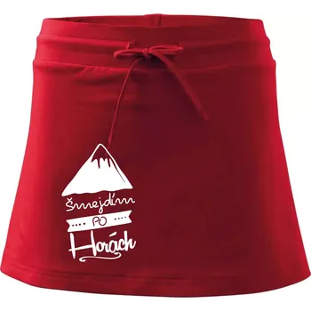 Dámská sukně Šmejdím po horách - Sportovní sukně - two in one - S ( Červená )