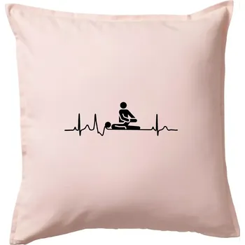 Polštář EKG fyzioterapie - Polštář 50x50 - 50x50 - Pouze potah ( Světle růžová )