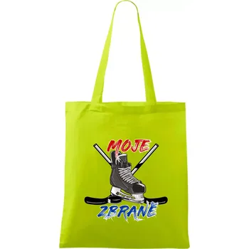 Moje zbraně - hokej - Taška bavlněná - 42 x 38 cm ( Limetková )