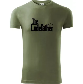 Pánské tričko The codefather - Viper FIT - Pánské zůžené tričko - L ( Khaki )