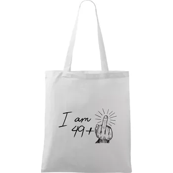 Nákupní taška I am fuck off 50 - Taška bavlněná - 42 x 38 cm ( Bílá )