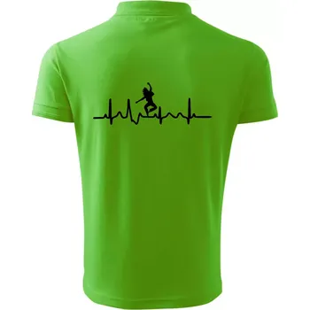 Pánská košile Ekg tanec - vlasy - Polokošile pánská Pique Polo 203 - 4XL ( Apple Green )