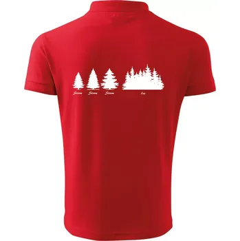 Pánská košile Evoluce lesa - Polokošile pánská Pique Polo 203 - 4XL ( Červená )