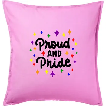 Polštář Proud and pride hvězdy - Polštář 50x50 - 50x50 - Pouze potah ( Růžová )