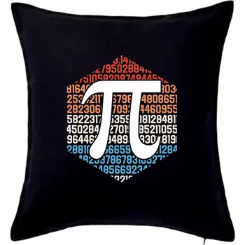 Polštář Pí s barevným pozadím - Polštář 50x50 - 50x50 - Pouze potah ( Černá )
