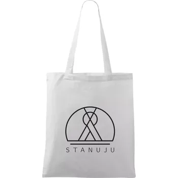 Ikona - stanuju - Taška bavlněná - 42 x 38 cm ( Bílá )