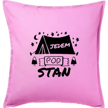 Polštář Jedem pod stan - Polštář 50x50 - 50x50 - Pouze potah ( Růžová )