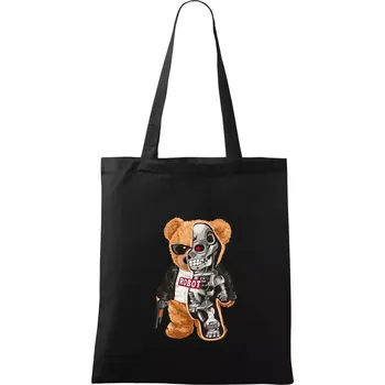 Medvídek terminátor - Taška bavlněná - 42 x 38 cm ( Černá )