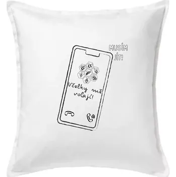 Polštář Vcelky mě volají - musím jít - Polštář 50x50 - 50x50 - Pouze potah ( Bílá )