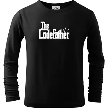Chlapecké tričko The codefather - Triko dětské Long Sleeve - 122 cm/6 let ( Černá )