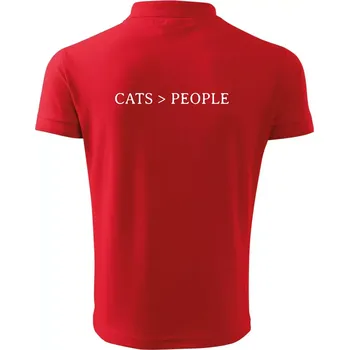 Pánská košile Cats > people - Polokošile pánská Pique Polo 203 - 4XL ( Červená )