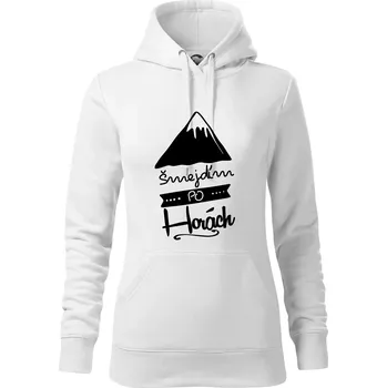 Dámská mikina Šmejdím po horách - Mikina dámská Cape s kapucí - 2XL ( Bílá )