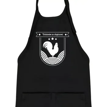 Kuchyňská zástěra Vstávám se slepicemi - Dětská zástěra na vaření - Univerzální velikost ( Černá )