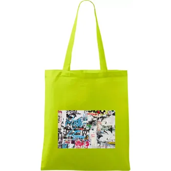 Otrhaná nástěnka - Taška bavlněná - 42 x 38 cm ( Limetková )