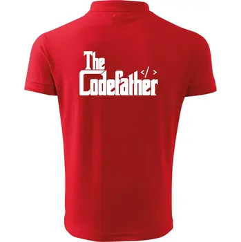 Pánská košile The codefather - Polokošile pánská Pique Polo 203 - M ( Červená )