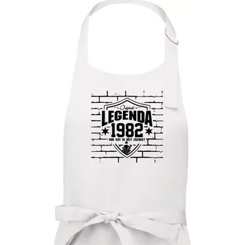 Kuchyňská zástěra Zedník - legenda - 1982 - Pánská zástěra na vaření - Univerzální velikost ( Bílá )