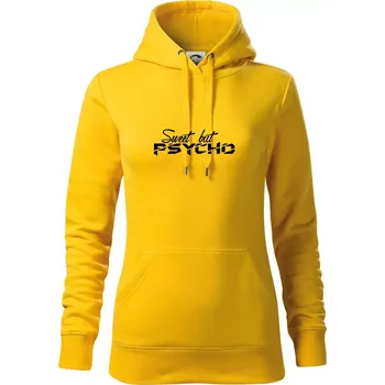 Dámská mikina Sweet but psycho - Mikina dámská Cape s kapucí - XS ( Žlutá )
