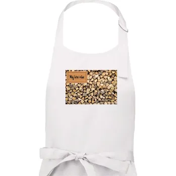Kuchyňská zástěra Dřevo - můj letní relax - Pánská zástěra na vaření - Univerzální velikost ( Bílá )