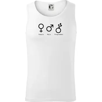 Female male programmer - Tílko pánské Core - S ( Bílá )