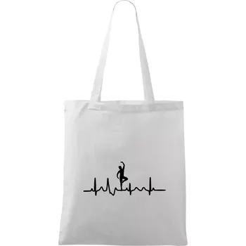 Nákupní taška EKG tanečník muž - Taška bavlněná - 42 x 38 cm ( Bílá )