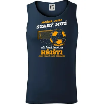 Fotbalista - možná jsem starý muž - Tílko pánské Core - L ( Námořní modrá (velmi tmavá - téměř černá) )