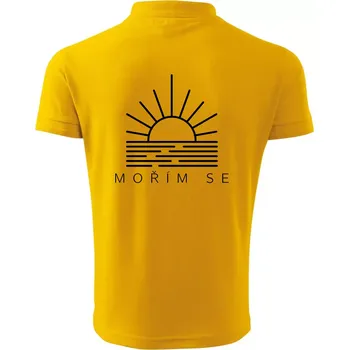 Pánská košile Ikona - mořím se - Polokošile pánská Pique Polo 203 - 5XL ( Žlutá )