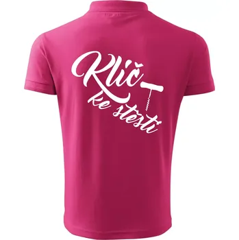 Pánská košile Klíč ke štěstí vývrtka jednoduchá - Polokošile pánská Pique Polo 203 - 3XL ( Purpurová )