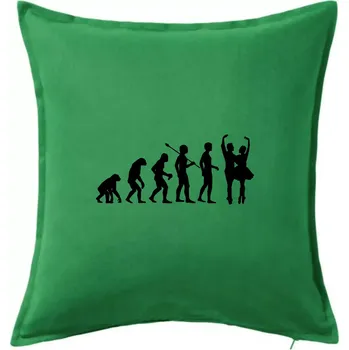 Polštář Evoluce tanec - pár - Polštář 50x50 - 50x50 - Pouze potah ( Středně zelená )