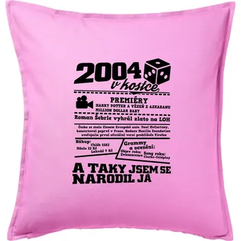 Polštář 2004 v kostce - Polštář 50x50 - 50x50 - Pouze potah ( Růžová )