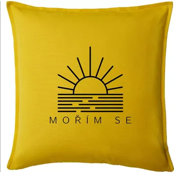 Polštář Ikona - mořím se - Polštář 50x50 - 50x50 - Pouze potah ( Žlutá )