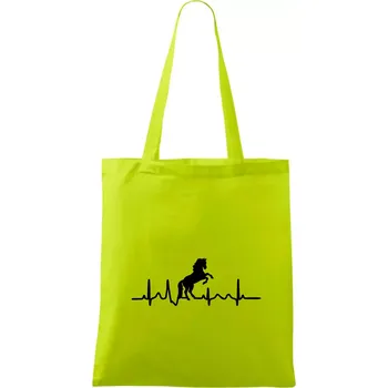 Ekg kůň ikona - Taška bavlněná - 42 x 38 cm ( Limetková )