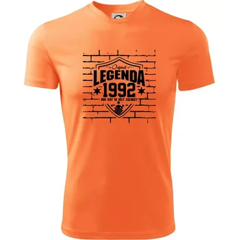 Pánské tričko Zedník - legenda - 1992 - Pánské triko Fantasy sportovní (dresovina) - L ( Neon mandarine )
