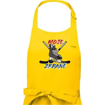 Kuchyňská zástěra Moje zbraně - hokej - Pánská zástěra na vaření - Univerzální velikost ( Žlutá )