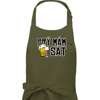 Kuchyňská zástěra Prý mám 50 SÁT - Pánská zástěra na vaření - Univerzální velikost ( Khaki )