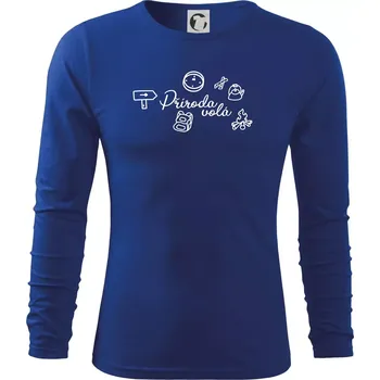 Pánské oblečení Ikony - příroda volá - Triko s dlouhým rukávem FIT-T long sleeve - S ( Královská modrá )