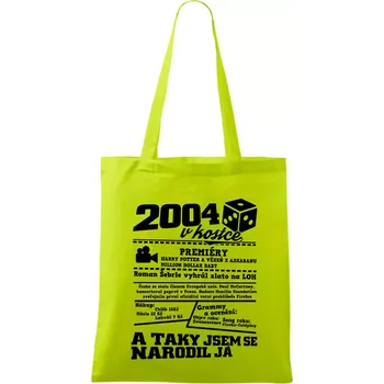 2004 v kostce - Taška bavlněná - 42 x 38 cm ( Limetková )