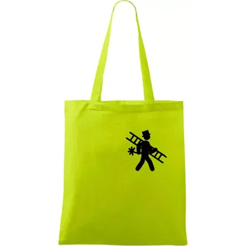 Kominík logo prso - Taška bavlněná - 42 x 38 cm ( Limetková )