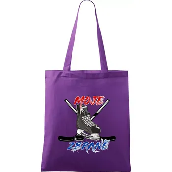 Moje zbraně - hokej - Taška bavlněná - 42 x 38 cm ( Fialová )