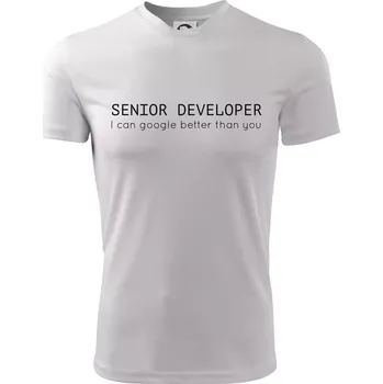 Senior developer google better than you - Dětské triko sportovní (dresovina) - 146 cm/10 let ( Bílá )