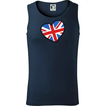 Británie srdce velké - Tílko pánské Core - L ( Námořní modrá (velmi tmavá - téměř černá) )