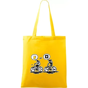 Cyklistika na co myslím - Taška bavlněná - 42 x 38 cm ( Žlutá )