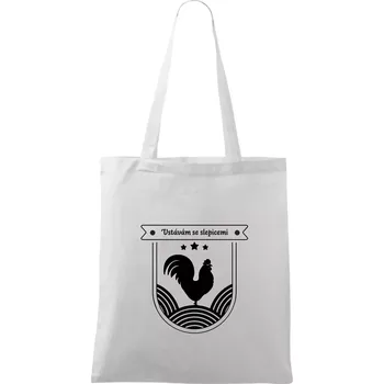 Vstávám se slepicemi - Taška bavlněná - 42 x 38 cm ( Bílá )